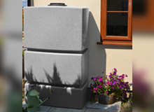 1275 Litre Pillar Water Butts - White Marble