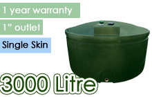 Ecosure Single Skin Oil Tank 3000 Litre