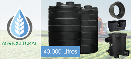 40000 Litre (2x20K) Agricultural Rainwater Harvesting System