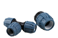 Compression fittings for PE pipe