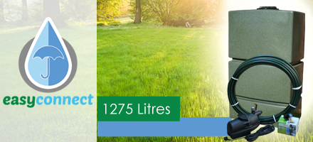 1275 Litre EasyConnect Rainwater Harvesting System - Green Marble