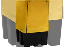 External Single IBC Bund - Black Grid & Yellow Cover