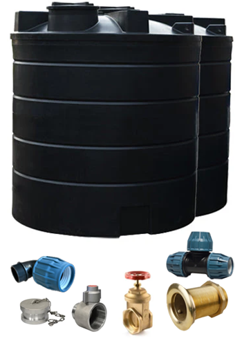 30000 Litre (2 x 15K) Fire Tank System - Instant Connect