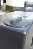 350 Litre Square Water Butt V1 - Black - Double Outlet