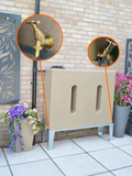 400 Litre Slimline Water Butt in Sandstone - Double Outlet