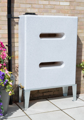 400 Litre Water Butt in White Marble V3