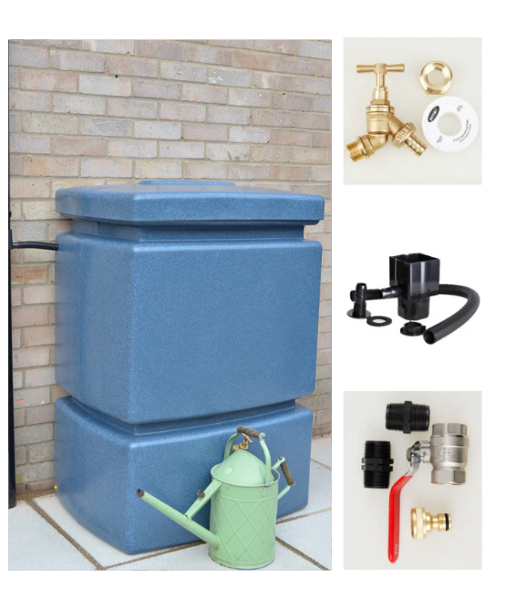 525 Litre Water Butt Kit - Bluestone