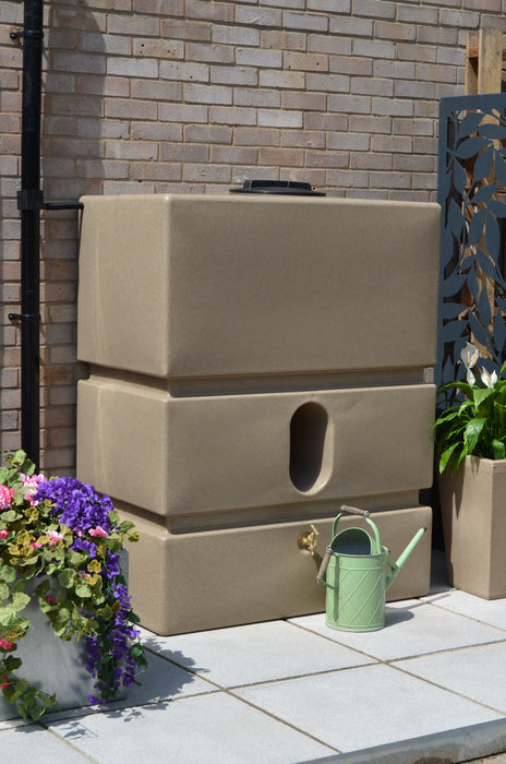 1200 litre water butt in sandstone
