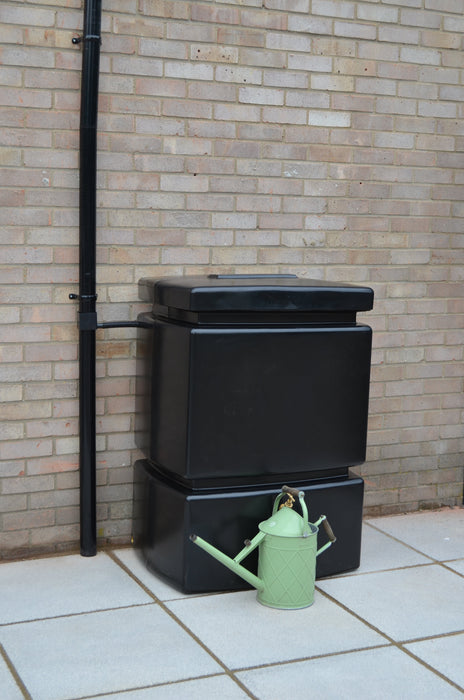 525 litre pillar water butt in black