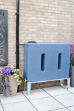 400 Litre Slimline Water Butt in Blue Marble - Double Outlet