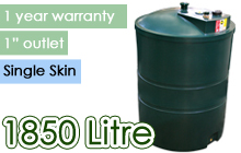 Ecosure Single Skin Oil Tank 1850 Slimline