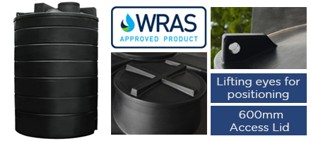25,000L Potable Water Tank - WRAS Approved
