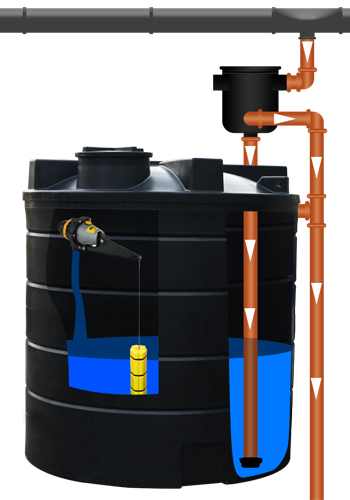 Agricultural rainwater harvesting setup