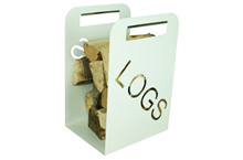 Logs style log store in white