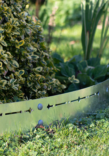 5 x 100mm Galvanised Modern Garden Edging - Standard