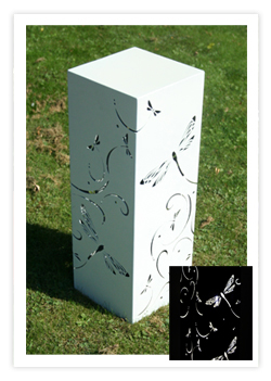 Small Dragonfly Light Tower - White