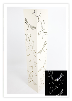 Large Dragonfly Light Tower - Cream