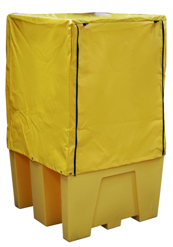 IBC Bund Pallet - Yellow cw Grid  Yellow Premium Cover