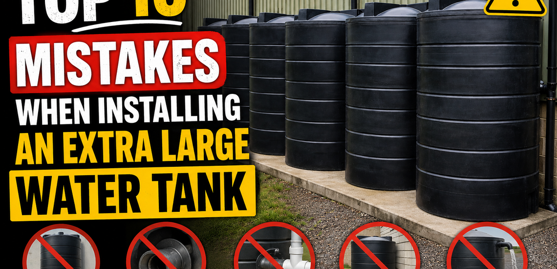 Top 10 Mistakes When Installing An Extra Large Water Tank