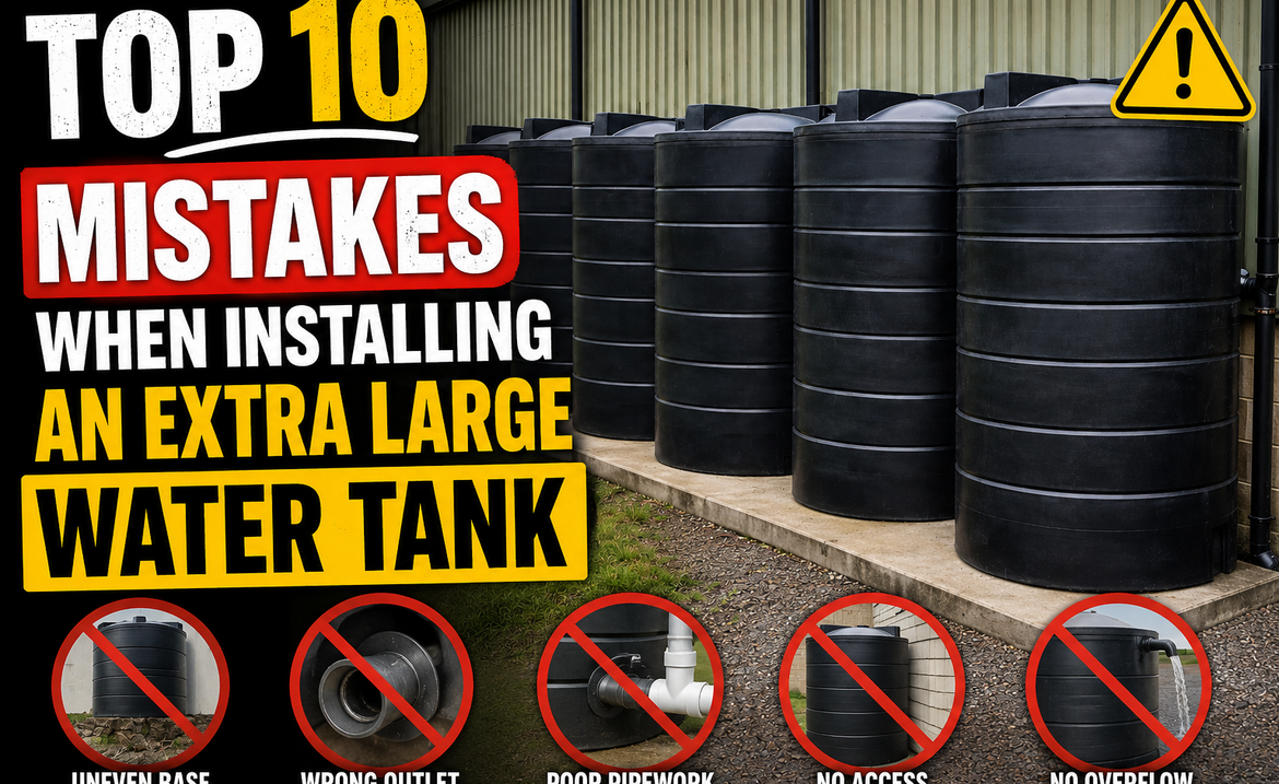 Top 10 Mistakes When Installing An Extra Large Water Tank