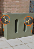 1000 Litre Water Butt V1 - Green Marble - Double Outlet