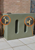 1000 Litre Water Butt V1 - Green Marble - Double Outlet