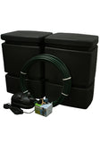 2 x 525 Litre EasyConnect Rainwater Harvesting System - Black