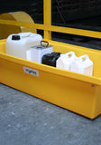 Space Saving IBC Bund Pallet - Yellow with PE Grid & 115L Spill Tray
