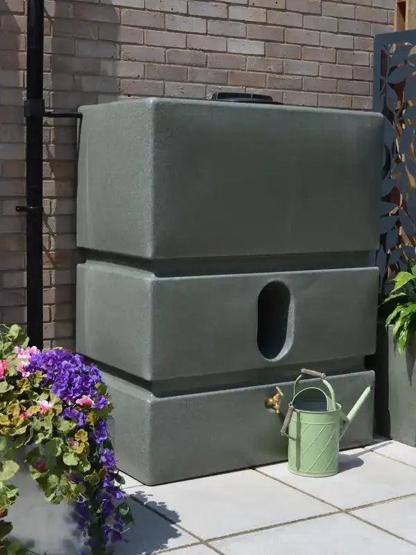 1200 Litre Water Butt in Green Marble