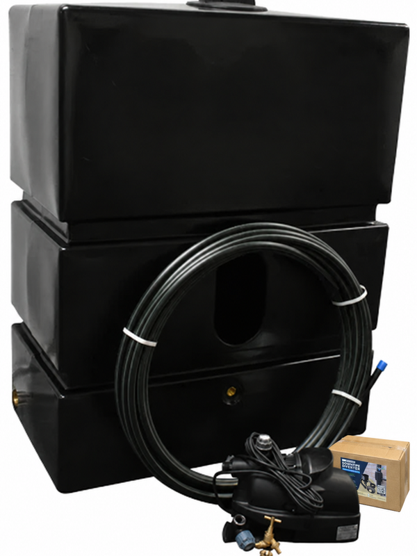 1200 Litre EasyConnect Rainwater Harvesting System - Black