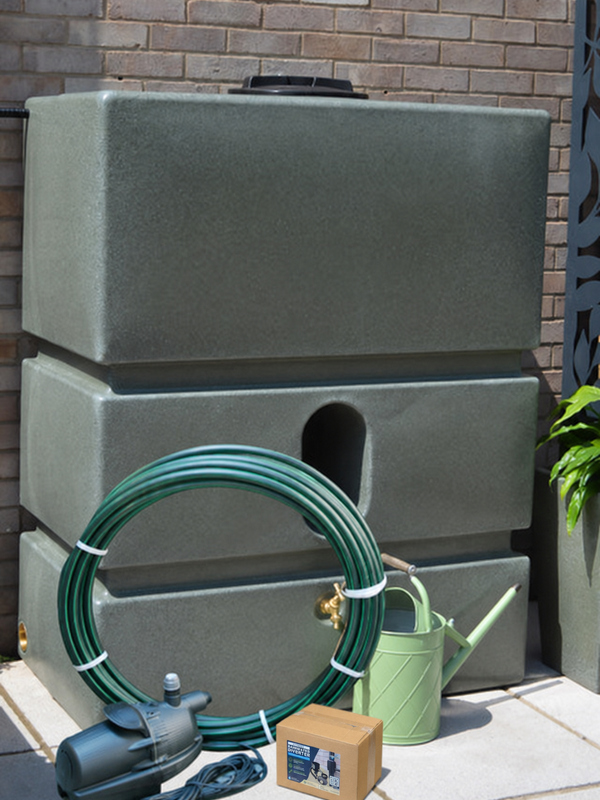 1200 Litre EasyConnect Rainwater Harvesting System - Green Marble