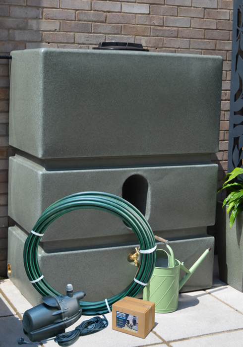 1200 Litre EasyConnect Rainwater Harvesting System - Green Marble