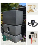 1200 Litre Water Butt in Millstone - C/W Tap Kit, Diverter & Shut Off Valve
