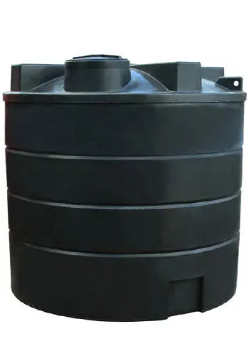 13,000 Litre Cylindrical Potable Water Tank - Black - WRAS Approved