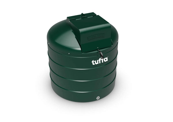 1400 Litre Plastic Bunded Heating Oil Tank 1'' Bottom Outlet - Clock Gauge, Tank Pack