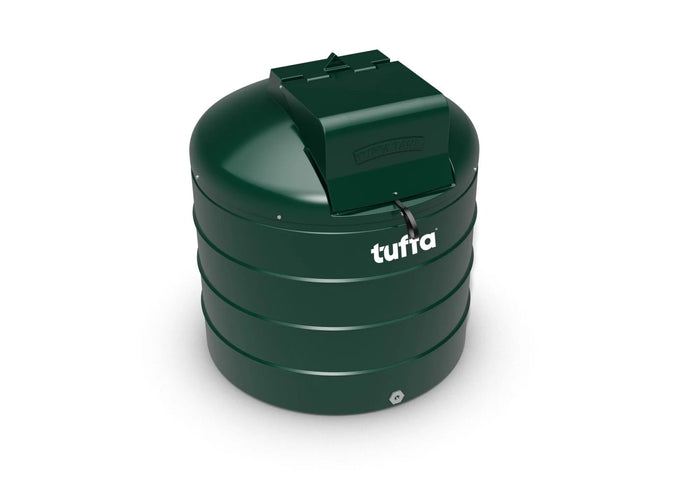 1400 Litre Plastic Bunded Heating Oil Tank 1'' Bottom Outlet - Clock Gauge, Tank Pack
