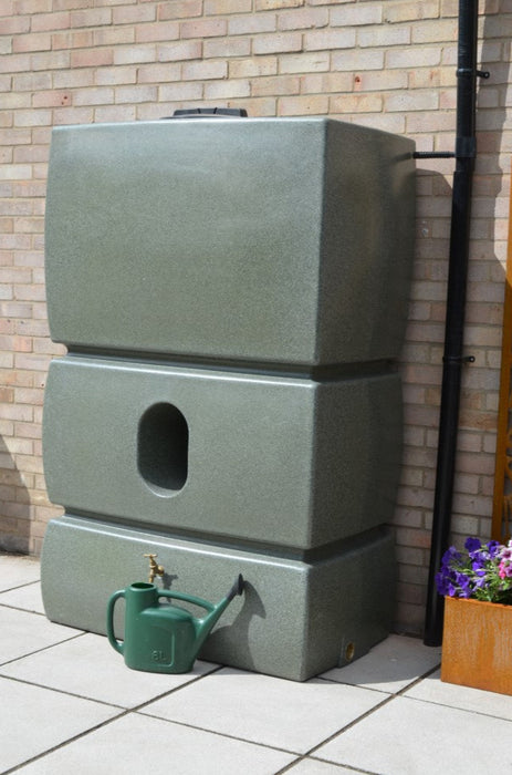 1500 Litre Extra Large Water Butt - Rainwater Tank - Green Marble