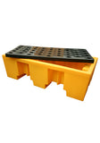 5 x 2 Drum Plastic Spill Pallet - PE Grid