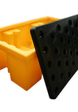 5 x 2 Drum Plastic Spill Pallet - PE Grid
