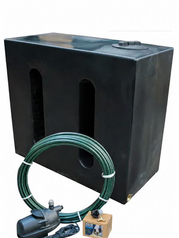 750 Litre EasyConnect Rainwater Harvesting System - Black