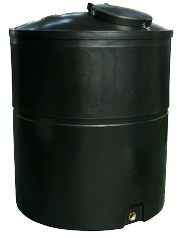 2500 Litre Water Tank Black - Non-Potable