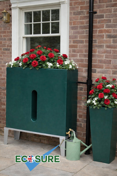 250 Litre Water Butt Planter Green