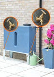 250 Litre Slimline Water Butt in Blue Marble - Double Outlet