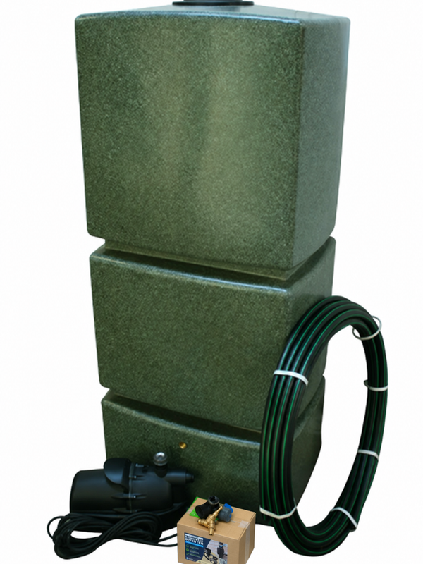 825 Litre EasyConnect Rainwater Harvesting System - Green Marble