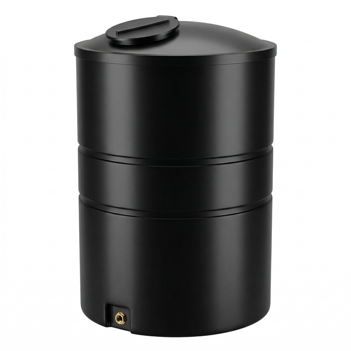 3000 litre potable water tank with a lid on a white background