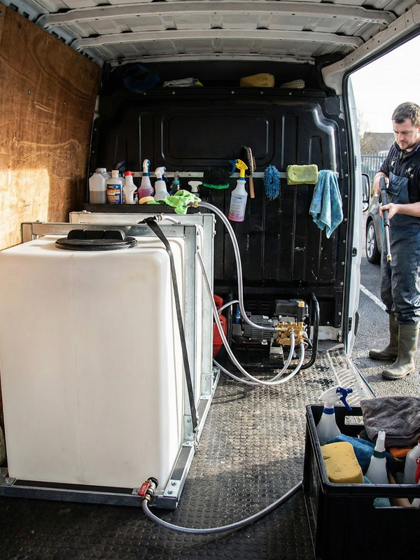 350 Litre Baffled Water Tank, Frame & Restraining Kit