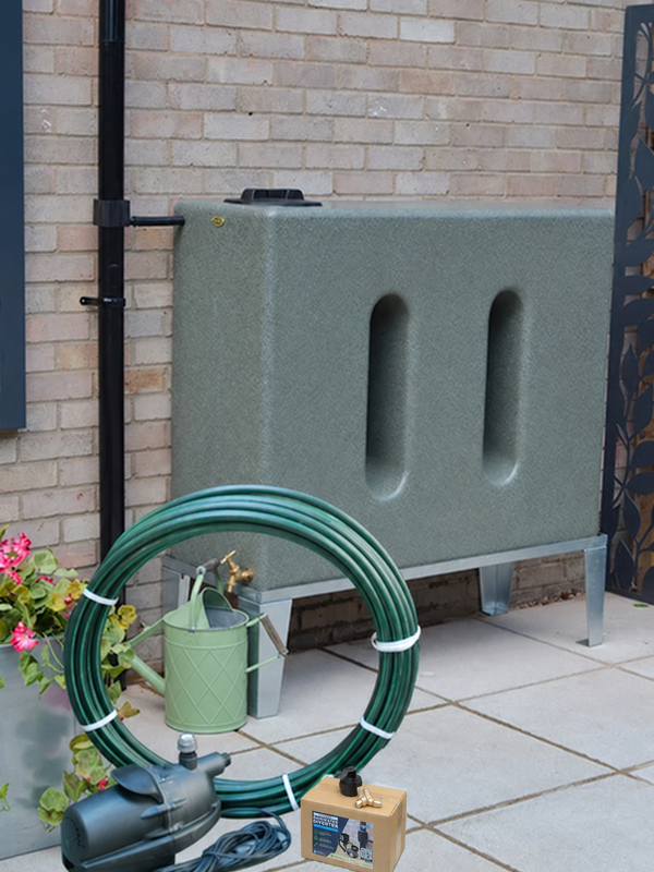 500 Litre EasyConnect Rainwater Harvesting System - Green Marble