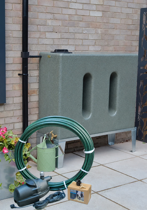 500 Litre EasyConnect Rainwater Harvesting System - Green Marble