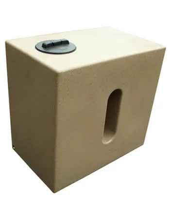 500 Litre Water Butt Wide V1 in Sandstone