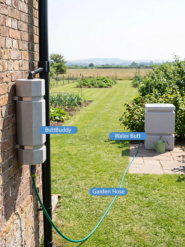 525 Litre Rainwater Anywhere - Gravity Fed Rainwater Distribution System - White Marble